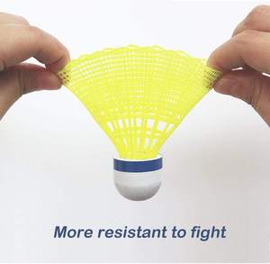 2025 Hochwertiger Gelber Nylon+Schwamm Federball Günstiger Preis Für Tägliche Spiele und Training Geeignet - Product Image 5