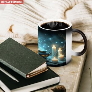Frosted Black 11oz <b>Ceramic</b> <b>Mug</b> Sublimation Printing Heat Sensitive Gift Cup - Product Image 3