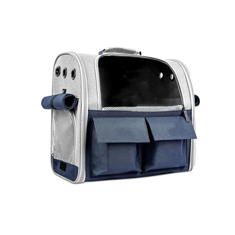 Durable Cat Carrier Backpack Foldable Pet Carrier Bag Lightweight Soft-Sided Mesh Pet Airline Travel Carrier Bag