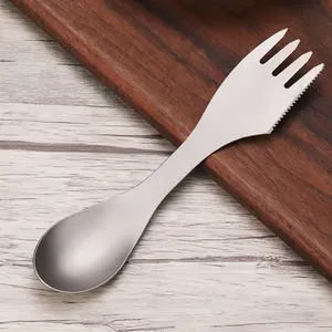 New product wholesale 100% ECO Friendly Outdoor dinnerware Integrated Handle Spoon and Fork