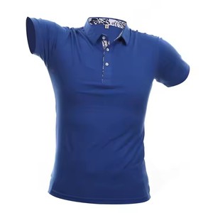 Polos de marca para hombre, Camiseta deportiva con cuello de solapa de manga corta de algodón con estampado personalizado - Product Image 4