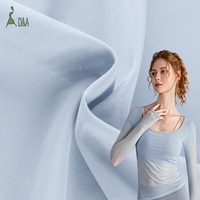 Alta calidad 160gsm 72% Nylon 28% Spandex 4 vías estiramiento transpirable malla tejido de punto para mujeres Activewear Yoga niñas