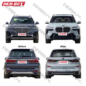 Kit de carrocería para <span class=keywords><strong>BMW</strong></span> X7 G07 actualización a <span class=keywords><strong>X7M</strong></span> estilo Lci con parachoques delantero trasero rejilla capó faros luces traseras - Product Image 2