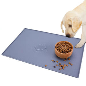 Tapis personnalisé en silicone de qualité alimentaire pour animaux, tapis d'alimentation rectangulaire imperméable et antidérapant pour chiens et chats, <span class=keywords><strong>service</strong></span> OEM disponible - Product Image 5