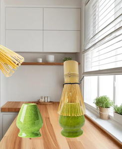 Custom Logo Package Traditional Ceramic Matcha Whisk Stand Porcelain Whisk Holder - Product Image 2