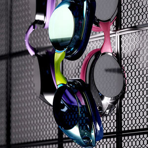 वयस्क और बच्चे सुरक्षा एच डी पीसी लेंस सिलिकॉन स्ट्रैप ओम अनुकूलित लोगो वाटरप्रूफ वयस्क स्विमिंग गॉगल - Product Image 5