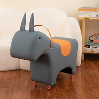 Chaise à roulettes enfant en forme de âne de dessin animé, en tissu technique imperméable, pour la maison et la maternelle, vente en gros