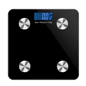 Smart App Badezimmer waage 180kg Smart LCD-Display Tragbare Gewichts waage Körperfett waage Digitale elektronische Waage