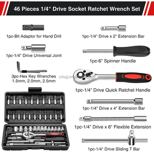 Đa Chức Năng 46 Trong 1 Xe Hội Thảo Công Cụ Bộ Dụng Cụ 46Pcs Ratchet Ổ Cắm Chuyên Nghiệp Cờ Lê/Công Cụ Thiết Lập - Product Image 5