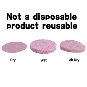 Éponge ronde en cellulose de pâte de bois pour le lavage du visage, éponge douce pour le nettoyage du visage et le démaquillage, pour les soins de la peau - Product Image 6