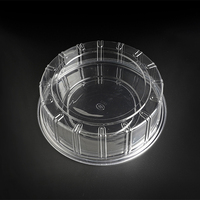 Antibuée Gel Alimentaire 8 11 pouces Dôme Transparent Jetable En Plastique Gâteau Conteneur PET Transparent Rond Gâteau Boîte D'emballage avec Couvercle