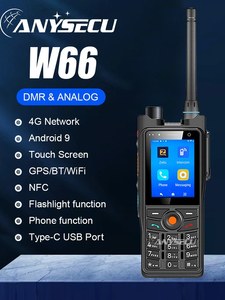 W66PRO ANYSECU Talkie-walkie PoC robuste, étanche IP68, numérique et analogique DMR, double mode, radio bidirectionnelle Full Netcom, EU US L820 - Product Image 2