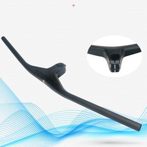 Hơi Nước Mtb Đen Mờ 17 Độ Tích Hợp Tay Cầm 28.6 Mm Chu Kỳ Đầy Đủ Carbon Xe Đạp Gốc Xe Đạp Leo Núi Thanh Tay Cầm Với Riser - Product Image 2