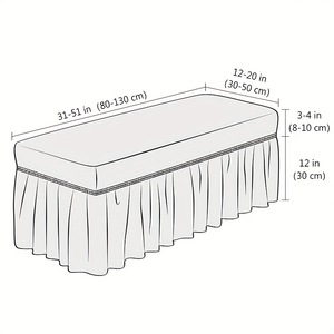 Housse de protection anti-poussière en tissu chiffon extensible style jupe, best-seller transfrontalier, style luxe léger moderne - Product Image 2