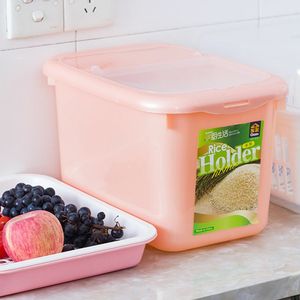 Rice Holder 10kg Plastic Storage Box Rectangle With Lid For Kitchen Use - Product Image 2