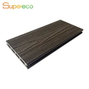 Terrace Backyard Light Brown Outdoor Composited Wpc Decking Solid Wood Floor Decking For Outdoor Easy Installation