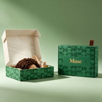 Boîte d'expédition en carton personnalisée, imprimée en couleur mate, rigide, pour perruques, chapeaux et vêtements, fabriquée à partir de matériaux recyclés
