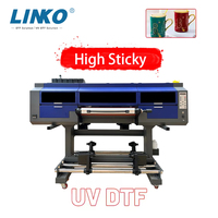Harga Pabrik LINKO Printer Label DTF A1 Tiga Kepala Cetak I1600 60cm UV Inkjet Digital Heat Transfer Film Garansi 1 Tahun