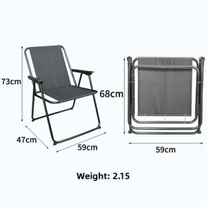 Chaise pliante de camping en aluminium, large et inclinable, pour extérieur, idéale pour la pause déjeuner, équipement de camping portable pour adultes - Product Image 2