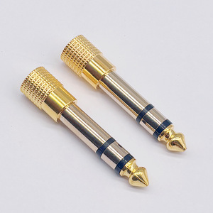 Mạ Vàng 6.35 Nam để 3.5 Nữ âm thanh adapter 6.3 nữ để 3.5 nam Microphone chuyển đổi điện tử phích cắm & ổ cắm - Product Image 4