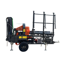 Processeur de bois de chauffage tout-en-un 45T GX630 avec élévateur de bûches hydraulique à gaz, alimentation par chaîne, fendeuse 6 voies et machine de découpe à convoyeur
