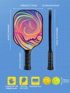 <span class=keywords><strong>Raquette</strong></span> de pickleball Fivek en fibre de verre, noyau en nid d'abeille PP de 13 mm, entraînement en salle, divertissement, logo personnalisé - Product Image 3