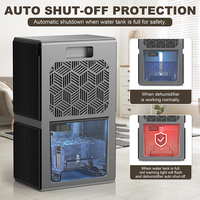Déshumidificateur Peltier OEM pour petite pièce, réservoir 2L, silencieux, double semi-conducteur, sécheur d'air, écoénergétique, déshumidificateur intelligent pour la maison