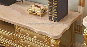 Antique vàng màu phòng khách <span class=keywords><strong>TV</strong></span> đứng cổ điển Châu Âu thiết kế bằng đá cẩm thạch Top <span class=keywords><strong>LCD</strong></span> <span class=keywords><strong>TV</strong></span> bảng Tay Chạm Khắc <span class=keywords><strong>TV</strong></span> sang trọng đứng - Product Image 2