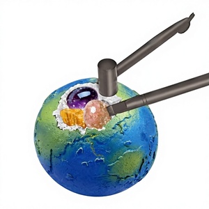 ชุดของเล่นขุดค้นโบราณวัตถุระบบสุริยะจักรวาล 9 ดาวเคราะห์ สำหรับเด็ก พร้อมอัญมณีและสมบัติในกล่อง - Product Image 1