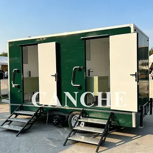 Conteneur de toilettes mobiles urbaines, toilettes publiques portables, remorque de toilettes entièrement équipée - Product Image 1