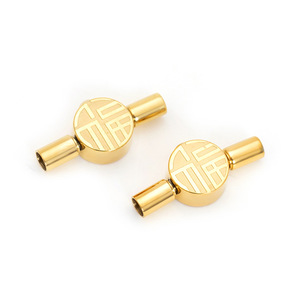 Hebilla de cuerda chapada en oro de Juncheng Jewelry con cierre a presión para pulsera de cordón de cuero de 12 mm - Product Image 3