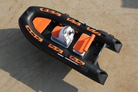Bateau pneumatique RIB 390 de 13 pieds en PVC/Hypalon durable avec coque en fibre de verre
