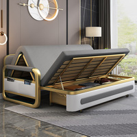 Meistverkauftes Klappsofa-Bett Luxuriöses Stoff-Stretchsofa mit Stauraum für Wohnzimmer und Schlafzimmer Multifunktionales Schlafsofa