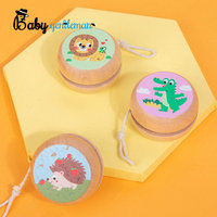 Meilleure vente en bois éducatif pour enfants coloré mignon Yo-Yo jouets en bois de hêtre Yo-Yo maternelle cadeau jouet pour enfants Z05235B