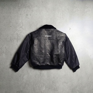 Chaqueta Bomber de Cuero con Parches Personalizada de Fábrica, Diseño de Moda, Chaqueta Bomber con Cierre de Mosquetón para Bombero, Chaqueta Bomber para Hombre - Product Image 2