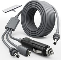 Cable Mini Starlink 3 en 1 de 9.8 pies/3 m, Cable de Alimentación de Alta Velocidad de 100 W+ USB C/Encendedor de Cigarrillos para Automóvil/DC a DC para Accesorios Starlink