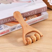 Rouleau à main en bois masseur portable Cellulite visage corps muscle rouleau outil