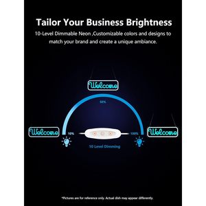 Welcome Neon sign LED dimmable USB powered ambient <b>light</b> store <b>window</b> decoration <b>light</b> street indicator <b>light</b> landscape <b>light</b> 5v - Product Image 3