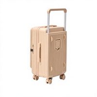Valise trolley PC à poignée large, coque rigide, personnalisable OEM/ODM avec logo, bagage de voyage 20/24/26/28 pouces