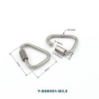 Clip de serrage triangulaire mini M3.5 de haute qualité pour câble métallique, en acier inoxydable 304 et laiton, avec verrouillage à vis haute efficacité pour la gestion des câbles