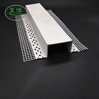 Bande décorative en PVC 50x30mm pour joint de revêtement mural extérieur avec maille en fibre de verre anti-alcali pour plâtre
