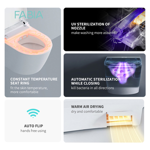 Thiết kế mới cảm biến tự động thông minh tắm nhà vệ sinh chậu vệ sinh treo tường phòng tắm treo thông minh nhà vệ sinh - Product Image 5