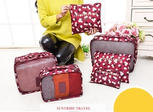 6 pièces organisateur de voyage sacs de rangement Portable valises de voyage organisateur sac de voyage pour femmes organisateur de bagages vêtements chaussures sac - Product Image 4