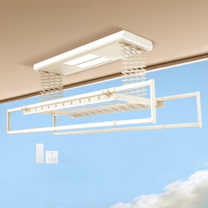 Intelligent electric lifting clothes drying rack balcony folding household invisible clothes drying pole - Product Image 2
