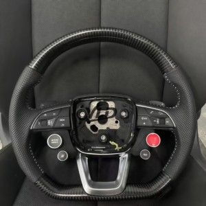 Volant de voiture en fibre de carbone avec LED YLD compatible avec <span class=keywords><strong>Audi</strong></span> R8 <span class=keywords><strong>Tt</strong></span> Mk2 <span class=keywords><strong>Mk3</strong></span> 8n <span class=keywords><strong>RS</strong></span> TTS Ttrs Rs3 Rs6 RS4 RS5 A4 A5 A6 A7 A8 A1 Q3 Q5 Q7 - Product Image 5