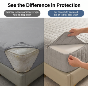 Protège-matelas imperméable et anti-salissures uni avec fermeture éclair <span class=keywords><strong>pour</strong></span> hôtel et maison, taille Queen, vente en gros - Product Image 6