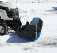 Brosse rotative robuste pour tracteur de pelouse, balayeuse puissante 11 kW 205 kg pour neige, feuilles, gravier, sable, allées et pâturages