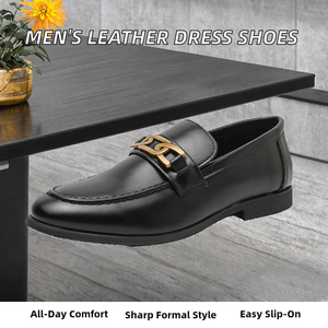 Chaussures habillées 2023 en PU, mocassins respirants à enfiler pour hommes, design confortable, printemps, été, automne - Product Image 2