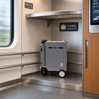 Valise à roulettes en aluminium pour les voyages d'exposition, les déplacements professionnels et les longs trajets