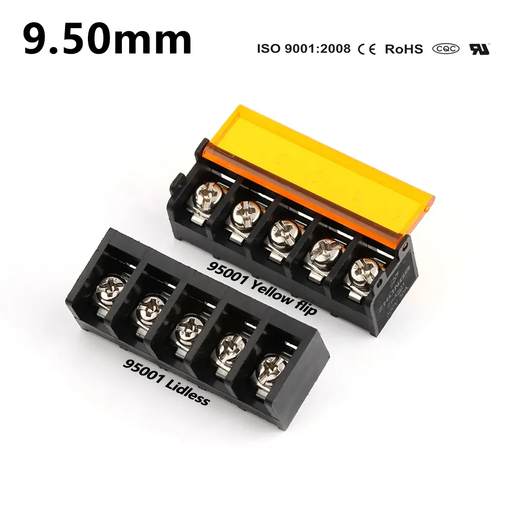 2 pin to 16 pin 7.62mm 8.5mm 9.5mm barrier 300V 3A terminal block strip connector 2pin PCB Mount 9500 Barrier Terminal Blocks